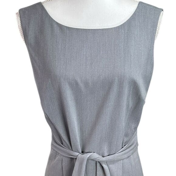 LOFT OUTLET Elegant Gray Sleeveless Jumpsuit Size 4 - Picture 2 of 12